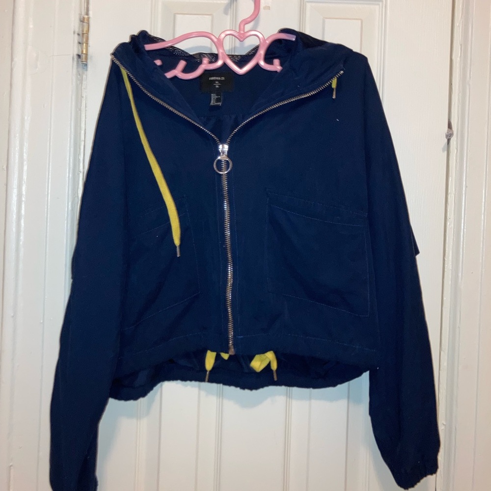 Blue windbreaker light jacket